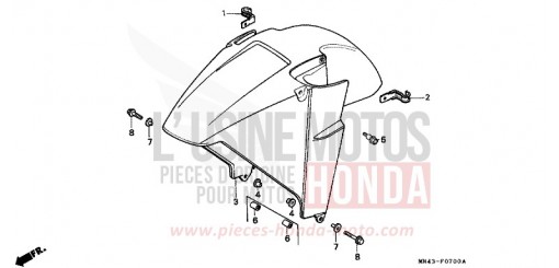AILE AVANT CBR600FL de 1990